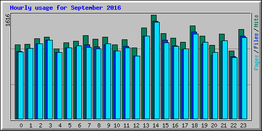 Hourly usage for September 2016